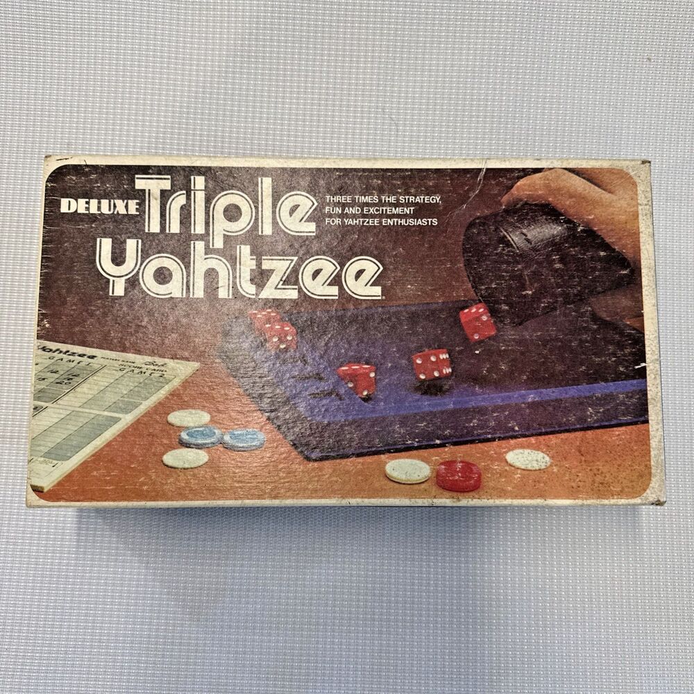 1978 DELUXE TRIPLE YATZEE Milton Bradley Complete